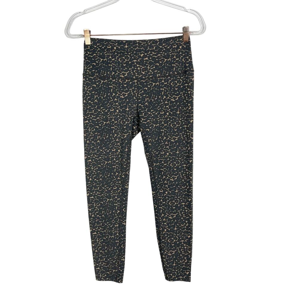 New Varley Let's Move High Rise Leggings Cluster Leopard Print Medium M Workout